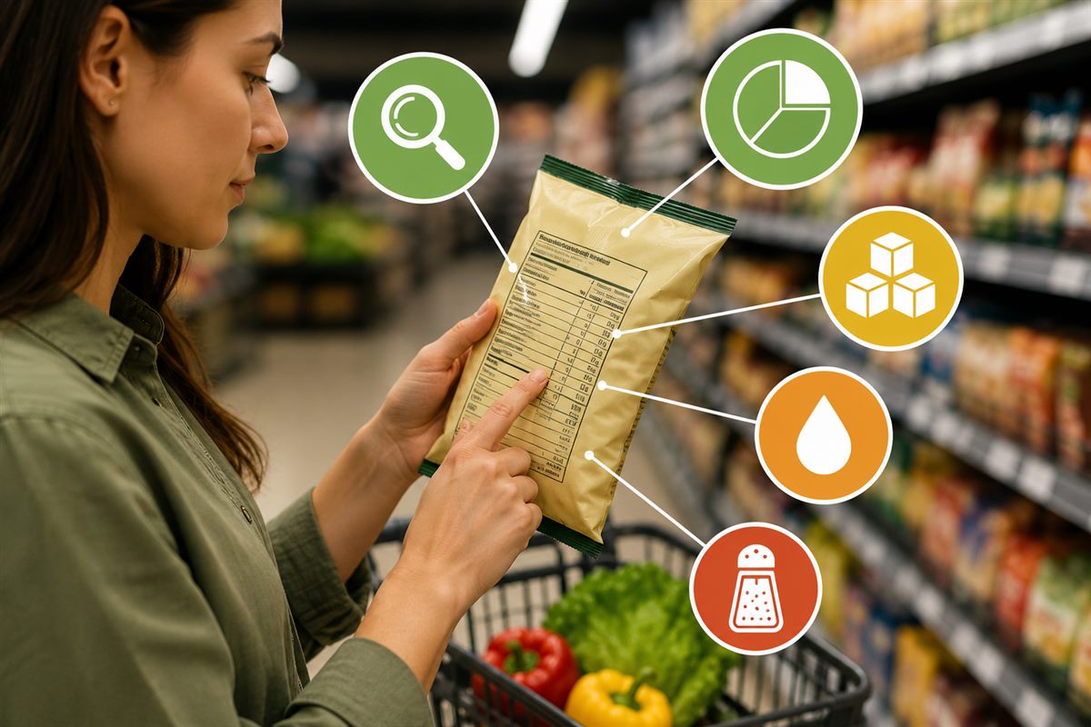 The ingredient list reveals processing level and hidden sugars not obvious from the nutrition panel
