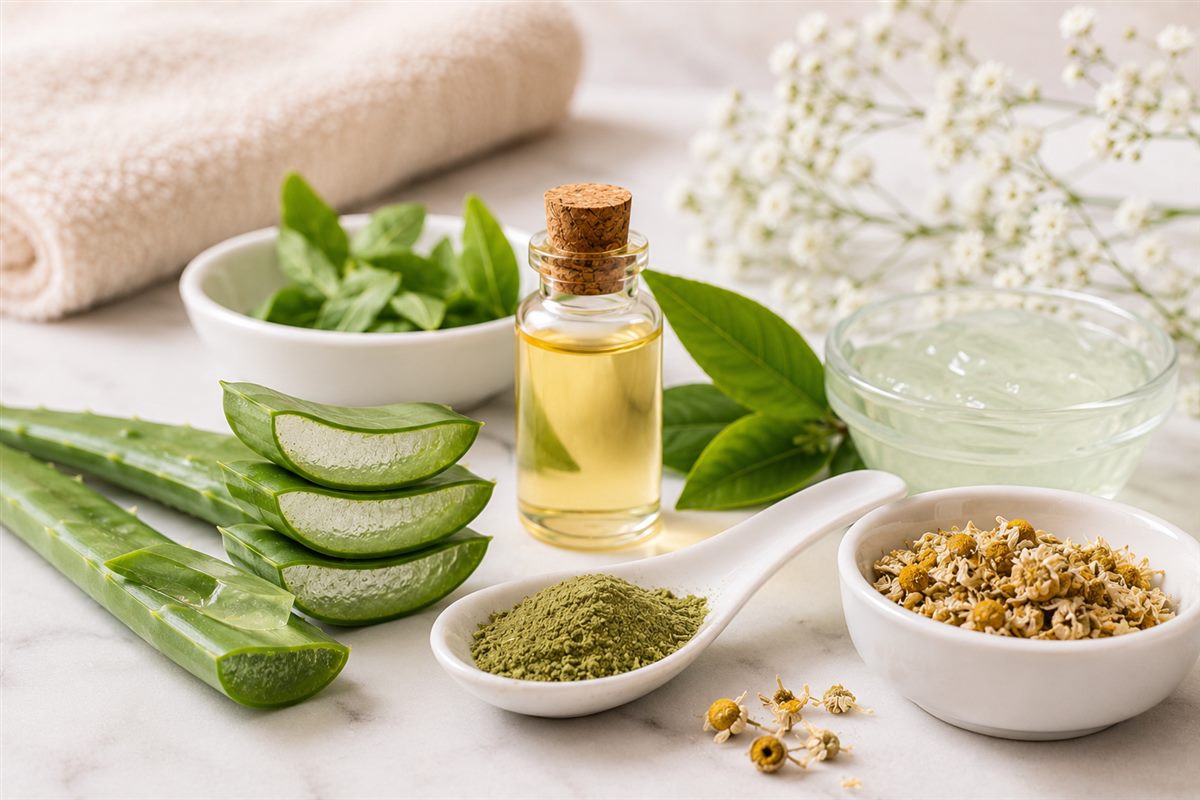 Vitamin C serum and niacinamide for skin brightening